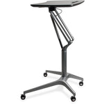 Lorell Gas Lift Height - Adjustable Mobile Desk 28.25