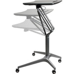 Lorell Gas Lift Height - Adjustable Mobile Desk 28.25