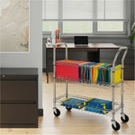 Lorell Mobile Wire Mail Cart 40