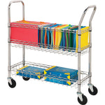 Lorell Mobile Wire Mail Cart 40