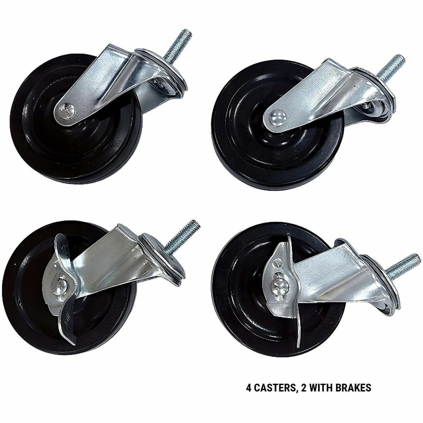 Lorell Industrial Wire Shelving Casters 4" Diameter Set of 4 (LLR - LLR84861) - SchoolOutlet
