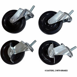Lorell Industrial Wire Shelving Casters 4" Diameter Set of 4 (LLR-LLR84861)