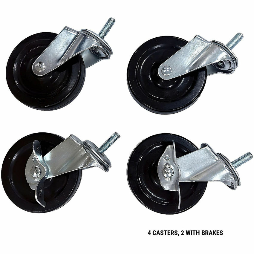 Lorell Industrial Wire Shelving Casters 4" Diameter Set of 4 (LLR - LLR84861) - SchoolOutlet