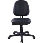 Lorell Vinyl Contoured Task Chair Black Adjustable Swivel with Casters (LLR - LLR84875) - SchoolOutlet