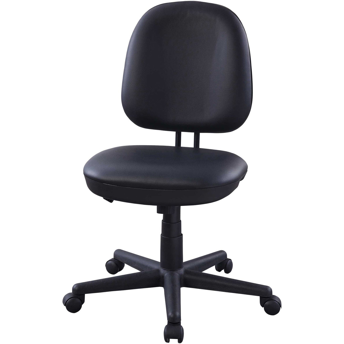 Lorell Vinyl Contoured Task Chair Black Adjustable Swivel with Casters (LLR - LLR84875) - SchoolOutlet