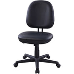 Lorell Vinyl Contoured Task Chair Black Adjustable Swivel with Casters (LLR - LLR84875) - SchoolOutlet