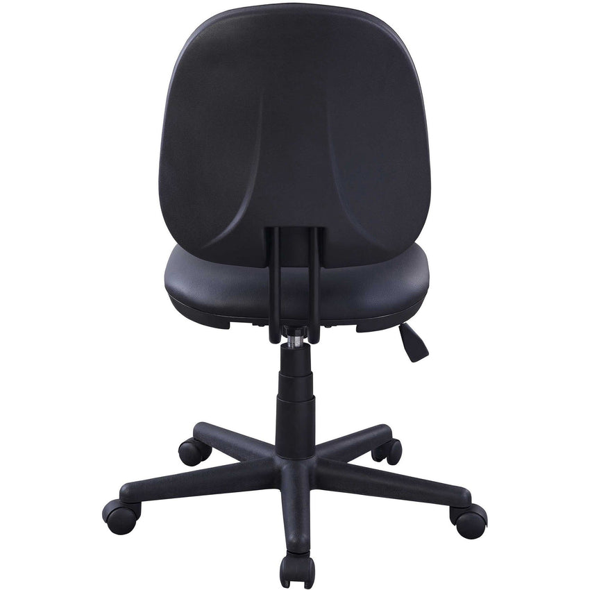 Lorell Vinyl Contoured Task Chair Black Adjustable Swivel with Casters (LLR - LLR84875) - SchoolOutlet