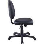 Lorell Vinyl Contoured Task Chair Black Adjustable Swivel with Casters (LLR - LLR84875) - SchoolOutlet