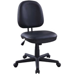 Lorell Vinyl Contoured Task Chair Black Adjustable Swivel with Casters (LLR - LLR84875) - SchoolOutlet
