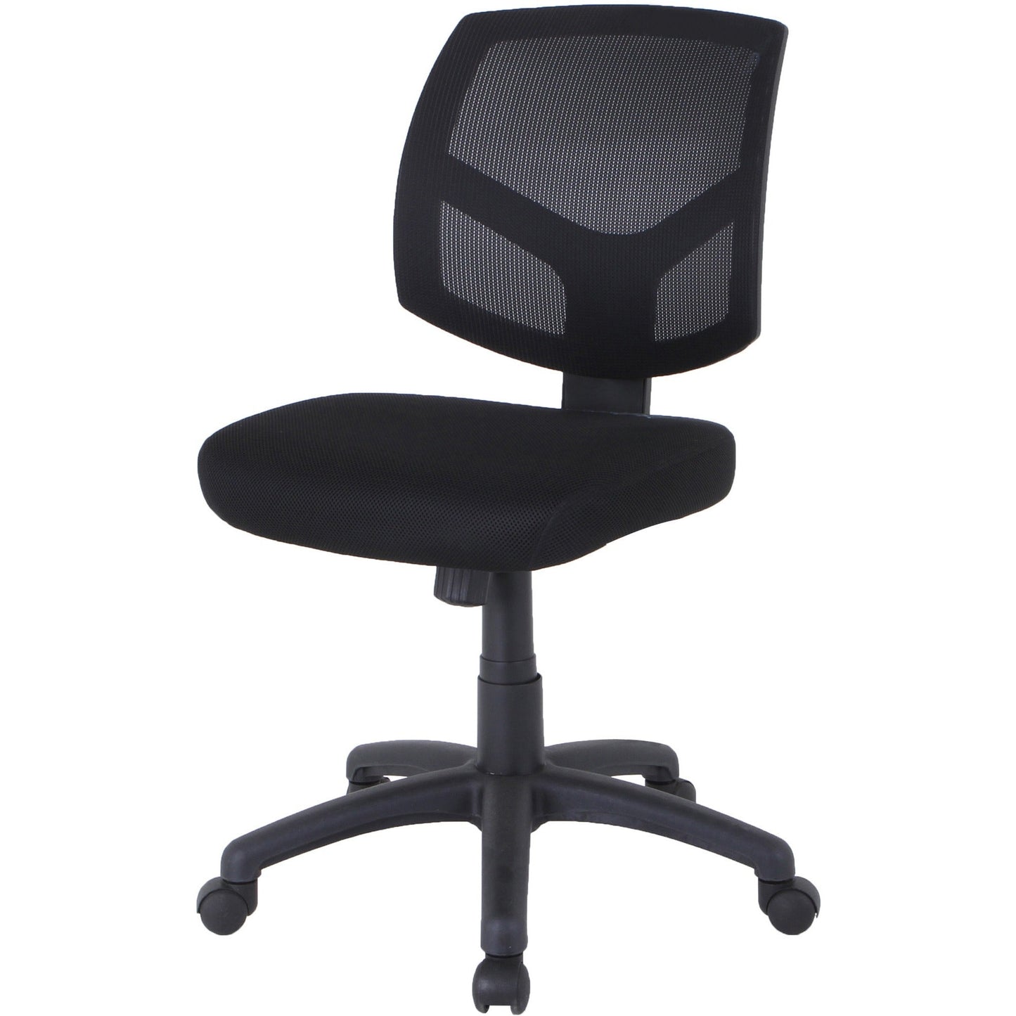 Lorell Mesh Back Task Chair Black Adjustable Swivel with Fabric Seat (LLR - LLR84876) - SchoolOutlet