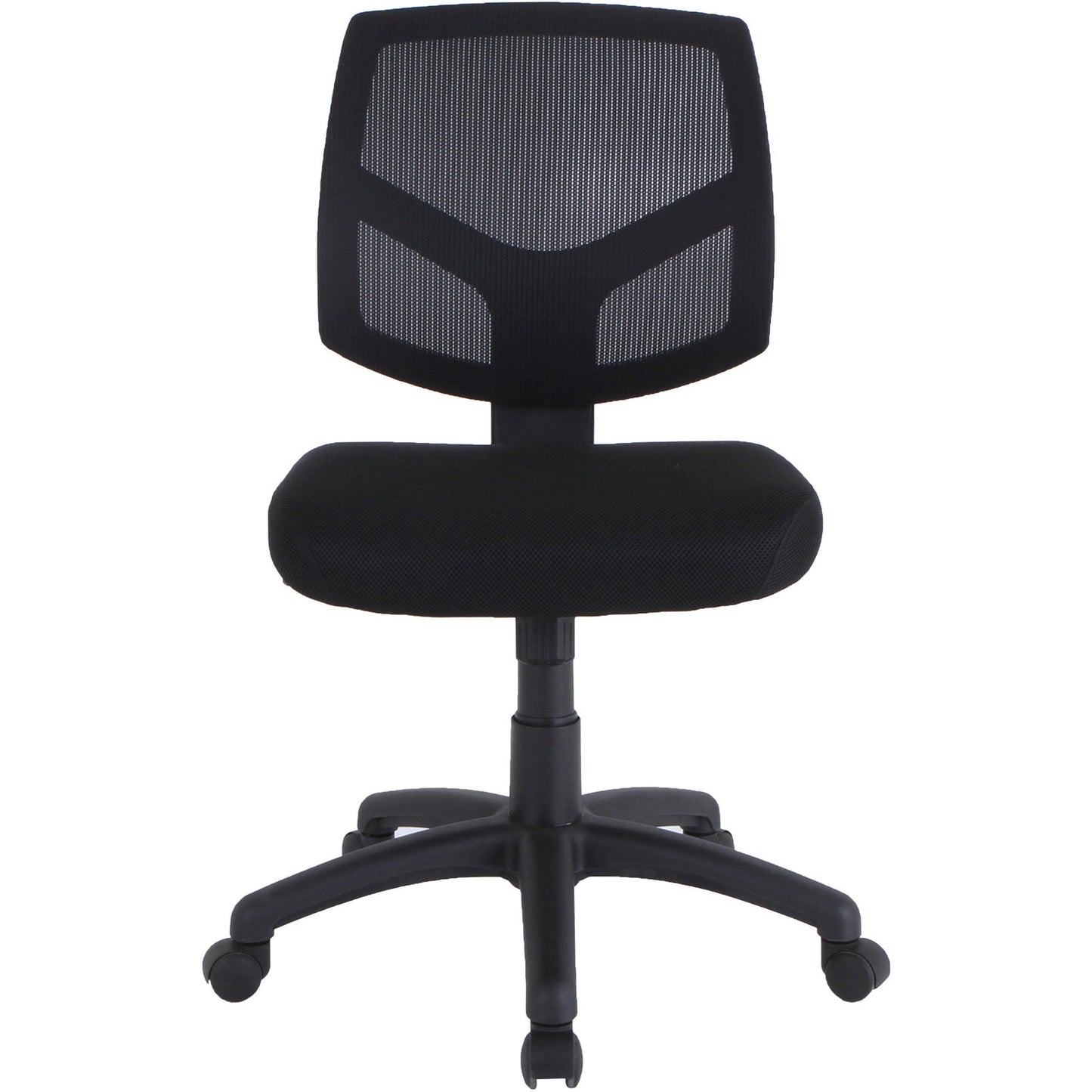 Lorell Mesh Back Task Chair Black Adjustable Swivel with Fabric Seat (LLR - LLR84876) - SchoolOutlet