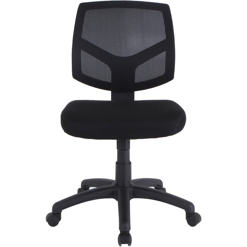 Lorell Mesh Back Task Chair Black Adjustable Swivel with Fabric Seat (LLR - LLR84876) - SchoolOutlet