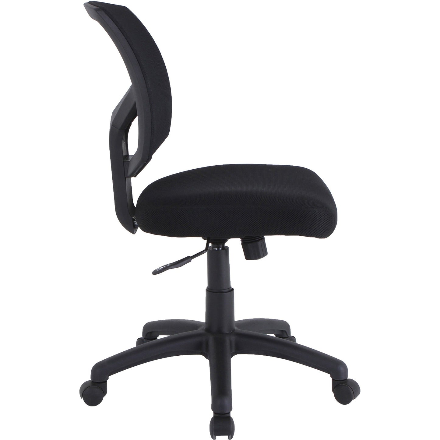 Lorell Mesh Back Task Chair Black Adjustable Swivel with Fabric Seat (LLR - LLR84876) - SchoolOutlet