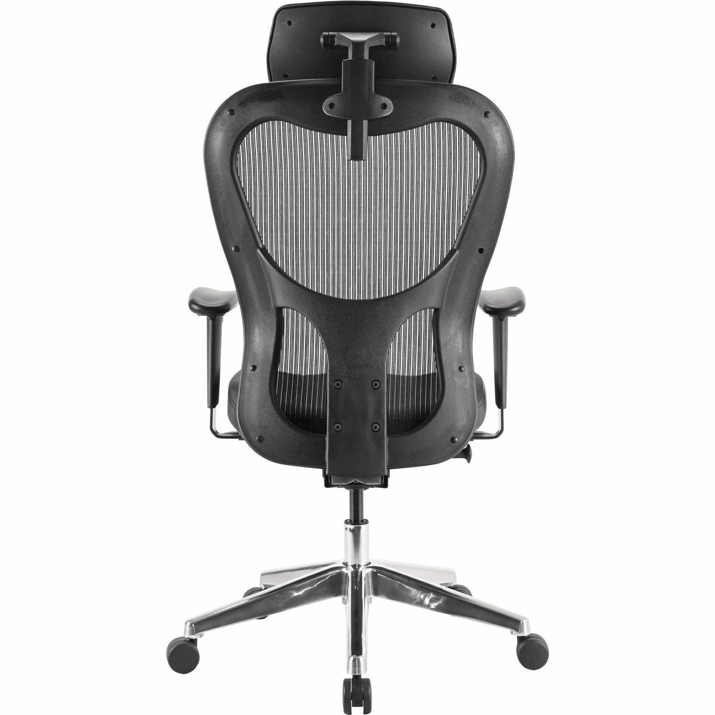 Lorell Elevate Mesh High - Back Executive Office Chair with Headrest and Aluminum Base 18.9 - 22.4 "H (LLR - LLR85035) - SchoolOutlet