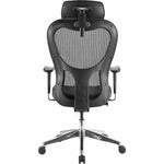 Lorell Elevate Mesh High - Back Executive Office Chair with Headrest and Aluminum Base 18.9 - 22.4 