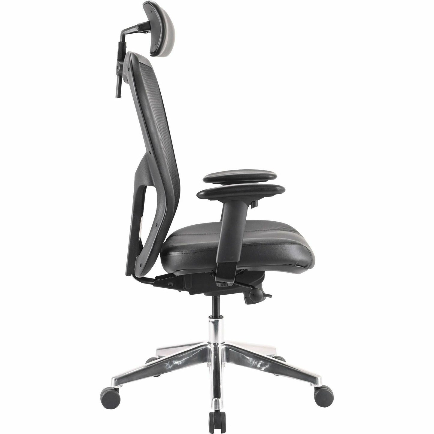 Lorell Elevate Mesh High - Back Executive Office Chair with Headrest and Aluminum Base 18.9 - 22.4 "H (LLR - LLR85035) - SchoolOutlet