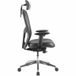 Lorell Elevate Mesh High - Back Executive Office Chair with Headrest and Aluminum Base 18.9 - 22.4 