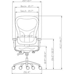 Lorell Elevate Mesh Mid - Back Executive Office Chair with Leather Seat and Aluminum Base 18.90 - 22.40 