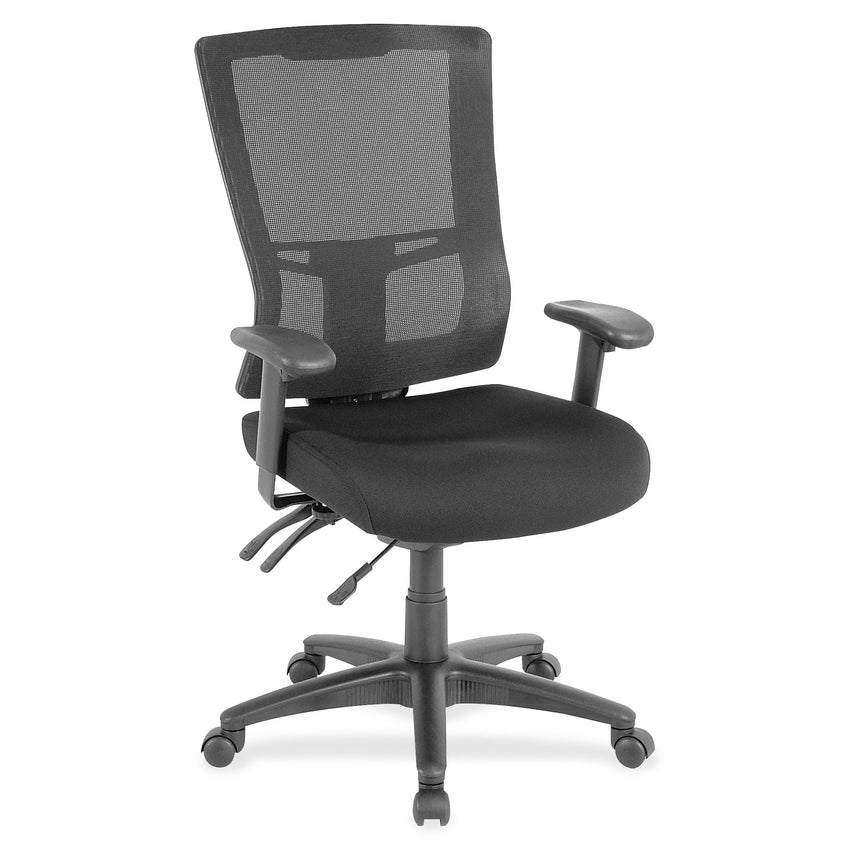 Lorell Mesh High - Back Executive Office Chair with Adjustable Arms and Ratchet Back 18" - 21.75 "H (LLR - LLR85561) - SchoolOutlet
