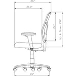 Lorell Mesh High - Back Executive Office Chair with Adjustable Arms and Ratchet Back 18