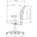 Lorell Mid - Back Mesh Office Chair with Adjustable Arms and Ratchet Back (LLR - LLR85563) - SchoolOutlet