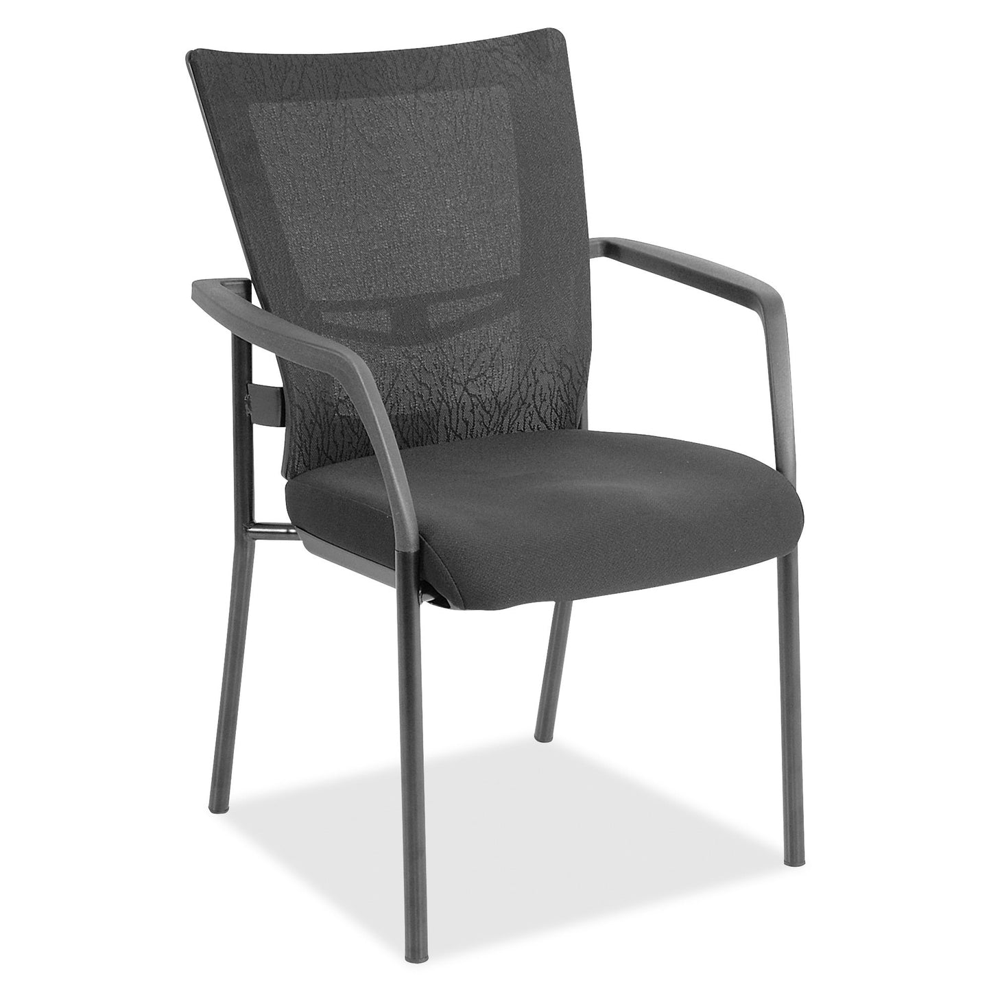 Lorell Mesh Back Guest Chair with Fabric Seat and Integrated Arms (LLR - LLR85566) - SchoolOutlet