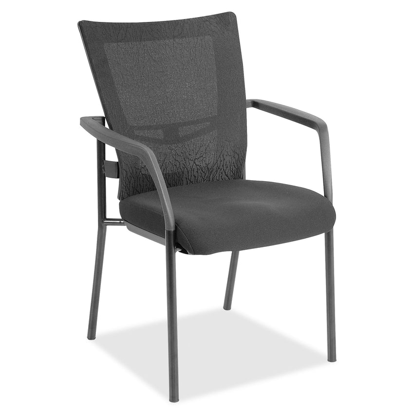 Lorell Mesh Back Guest Chair with Fabric Seat and Integrated Arms (LLR - LLR85566) - SchoolOutlet