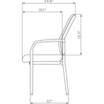 Lorell Mesh Back Guest Chair with Fabric Seat and Integrated Arms (LLR - LLR85566) - SchoolOutlet