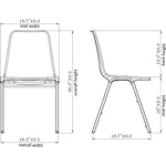 Lorell Molded Stacking Chair with Contoured Polypropylene Seat and Arched Base 18