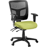 Lorell ErgoMesh Series Managerial Mesh Mid - Back Chair with Adjustable Arms and Casters 17