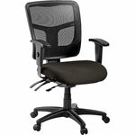 Lorell ErgoMesh Series Managerial Mesh Mid - Back Chair with Adjustable Arms and Casters 17
