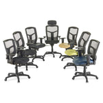 Lorell ErgoMesh Series Managerial Mesh Mid - Back Chair with Adjustable Arms and Casters 17
