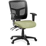Lorell ErgoMesh Series Managerial Mesh Mid - Back Chair with Adjustable Arms and Casters 17