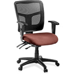 Lorell ErgoMesh Series Managerial Mesh Mid - Back Chair with Adjustable Arms and Casters 17