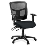 Lorell ErgoMesh Series Managerial Mesh Mid - Back Chair with Adjustable Arms and Casters 17