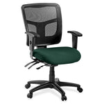 Lorell ErgoMesh Series Managerial Mesh Mid - Back Chair with Adjustable Arms and Casters 17