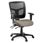 Lorell ErgoMesh Series Managerial Mesh Mid - Back Chair with Adjustable Arms and Casters 17