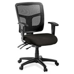 Lorell ErgoMesh Series Managerial Mesh Mid - Back Chair with Adjustable Arms and Casters 17