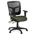 Lorell ErgoMesh Series Managerial Mesh Mid - Back Chair with Adjustable Arms and Casters 17