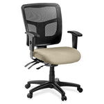 Lorell ErgoMesh Series Managerial Mesh Mid - Back Chair with Adjustable Arms and Casters 17