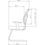 Lorell ErgoMesh Series Mesh Back Guest Chair with Arms and Cantilever Base (LLR - LLR86202X) - SchoolOutlet
