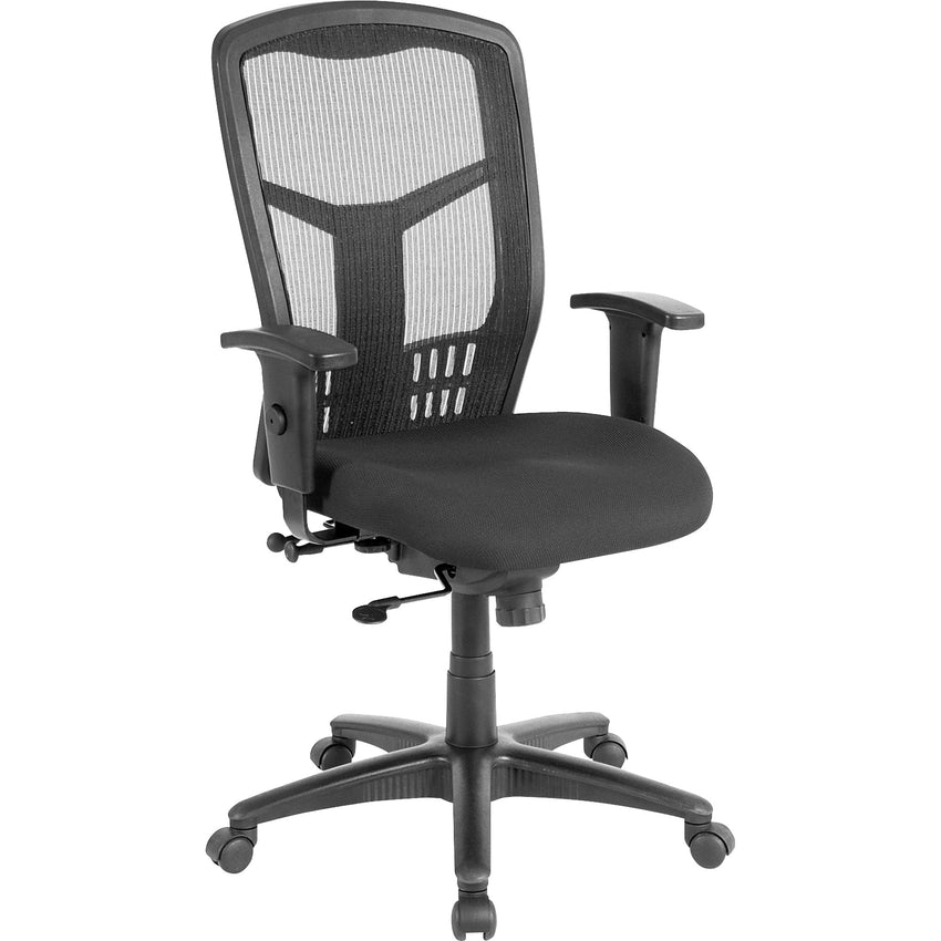 Lorell Executive Mesh High - Back Swivel Chair with Adjustable Arms and Synchro Tilt (LLR - LLR86205X) - SchoolOutlet
