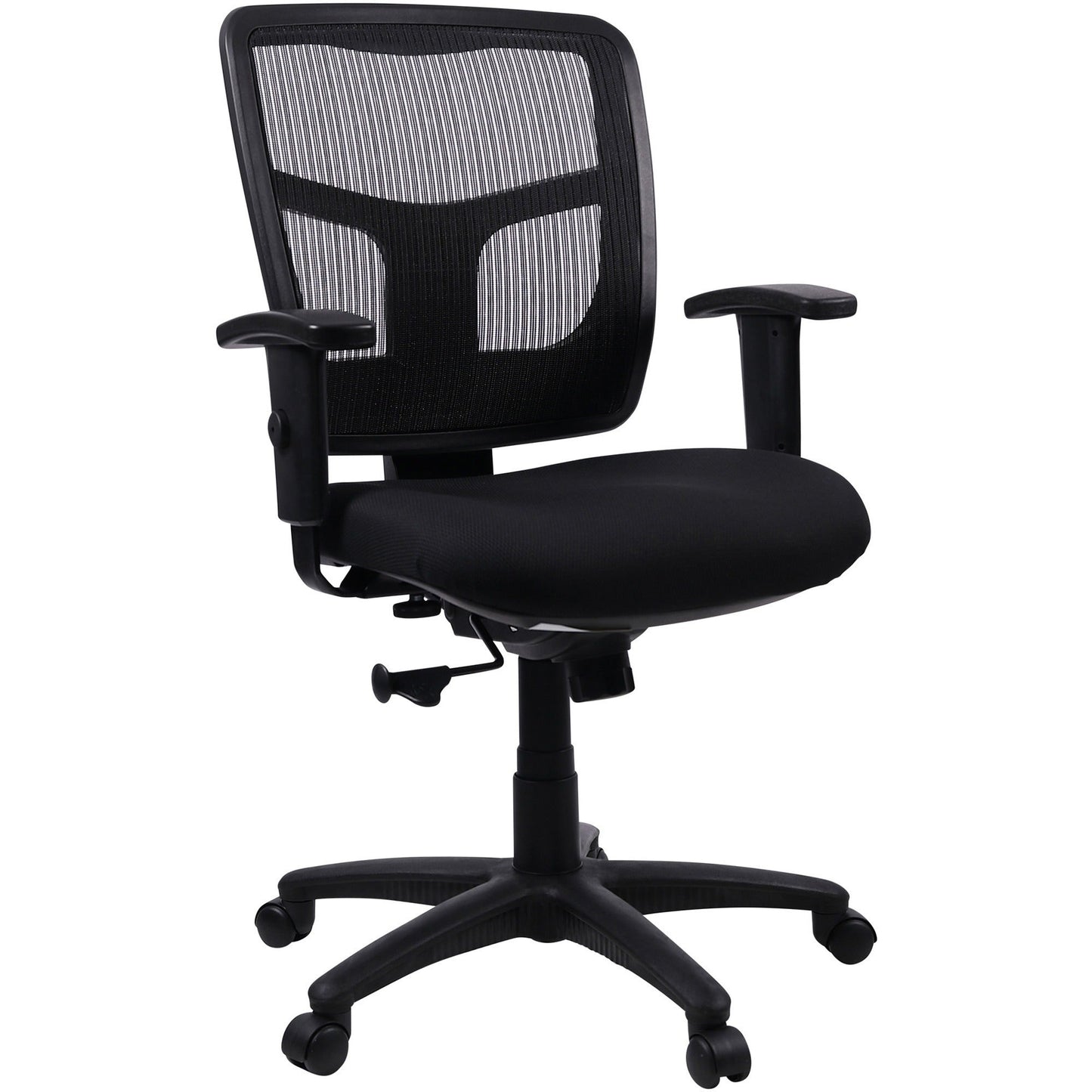 Lorell Ergomesh Managerial Mesh Mid - back Task Chair with Adjustable Arms and 5 - Star Base 17.7" - 21"H (LLR - LLR86209X) - SchoolOutlet