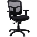Lorell Ergomesh Managerial Mesh Mid - back Task Chair with Adjustable Arms and 5 - Star Base 17.7