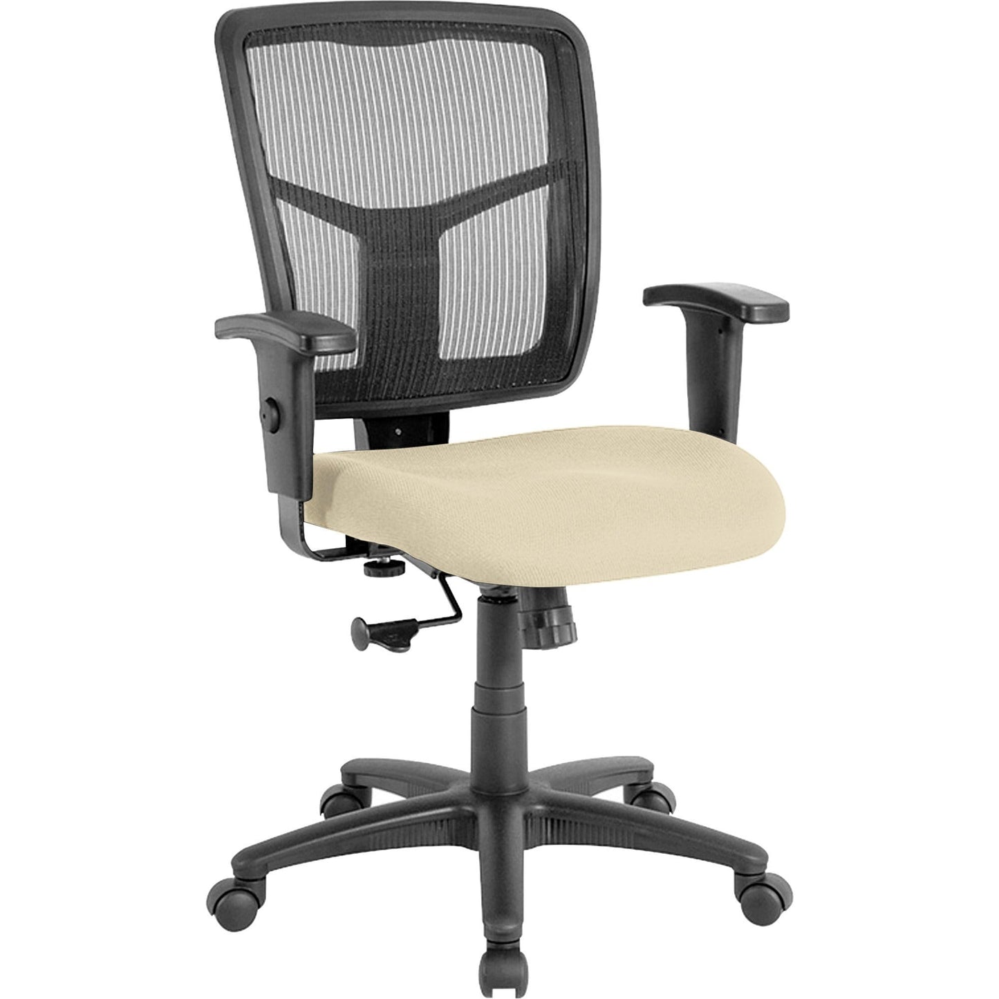 Lorell Ergomesh Managerial Mesh Mid - back Task Chair with Adjustable Arms and 5 - Star Base 17.7" - 21"H (LLR - LLR86209X) - SchoolOutlet
