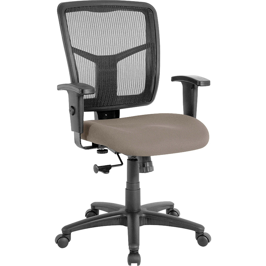 Lorell Ergomesh Managerial Mesh Mid - back Task Chair with Adjustable Arms and 5 - Star Base 17.7" - 21"H (LLR - LLR86209X) - SchoolOutlet