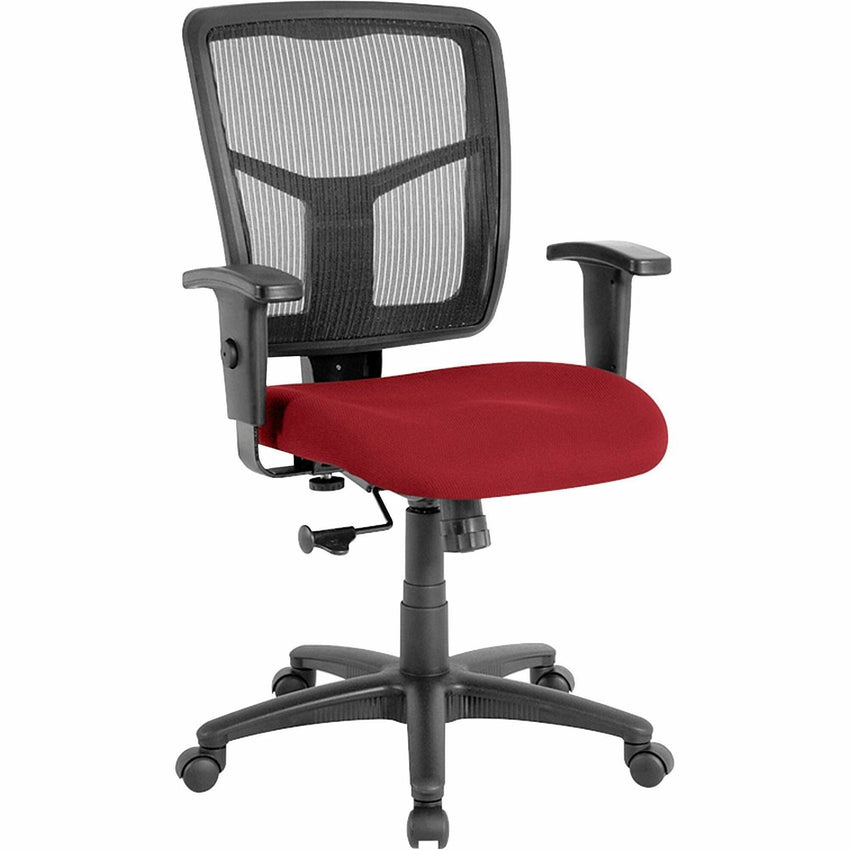 Lorell Ergomesh Managerial Mesh Mid - back Task Chair with Adjustable Arms and 5 - Star Base 17.7" - 21"H (LLR - LLR86209X) - SchoolOutlet