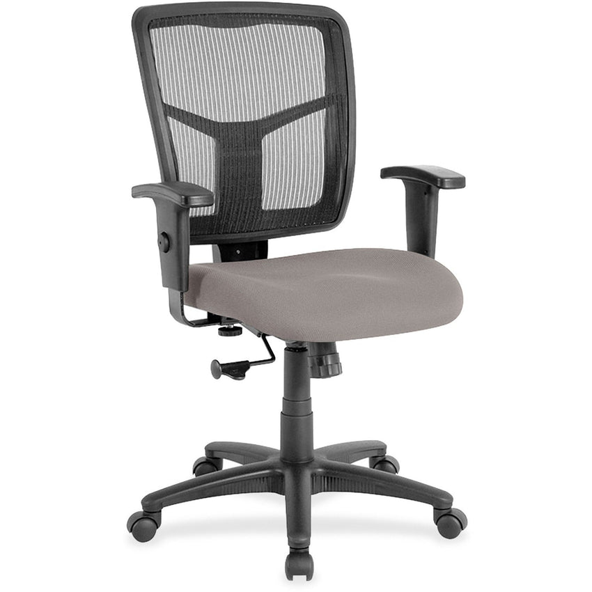 Lorell Ergomesh Managerial Mesh Mid - back Task Chair with Adjustable Arms and 5 - Star Base 17.7" - 21"H (LLR - LLR86209X) - SchoolOutlet