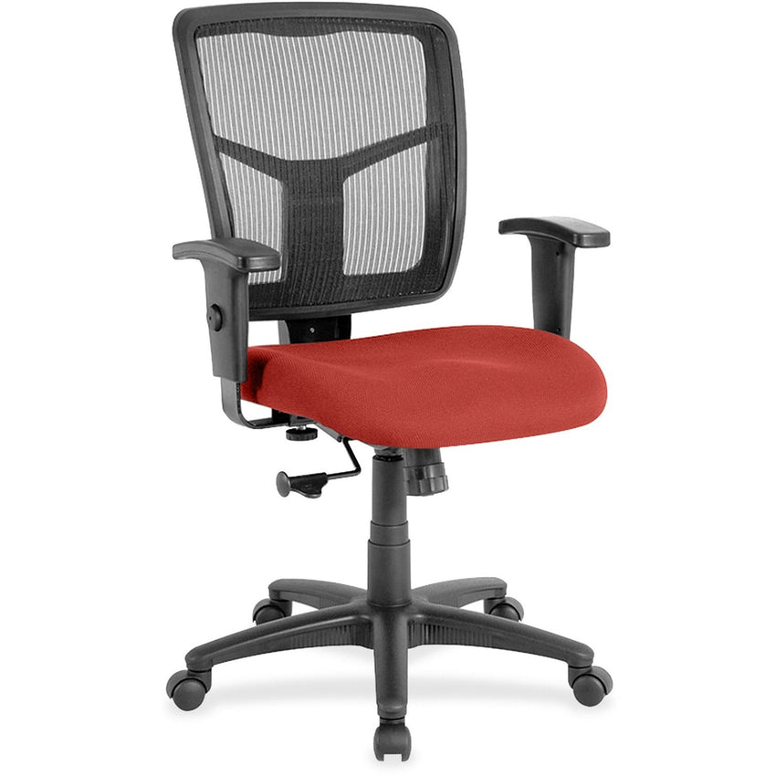 Lorell Ergomesh Managerial Mesh Mid - back Task Chair with Adjustable Arms and 5 - Star Base 17.7" - 21"H (LLR - LLR86209X) - SchoolOutlet