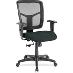 Lorell Ergomesh Managerial Mesh Mid - back Task Chair with Adjustable Arms and 5 - Star Base 17.7